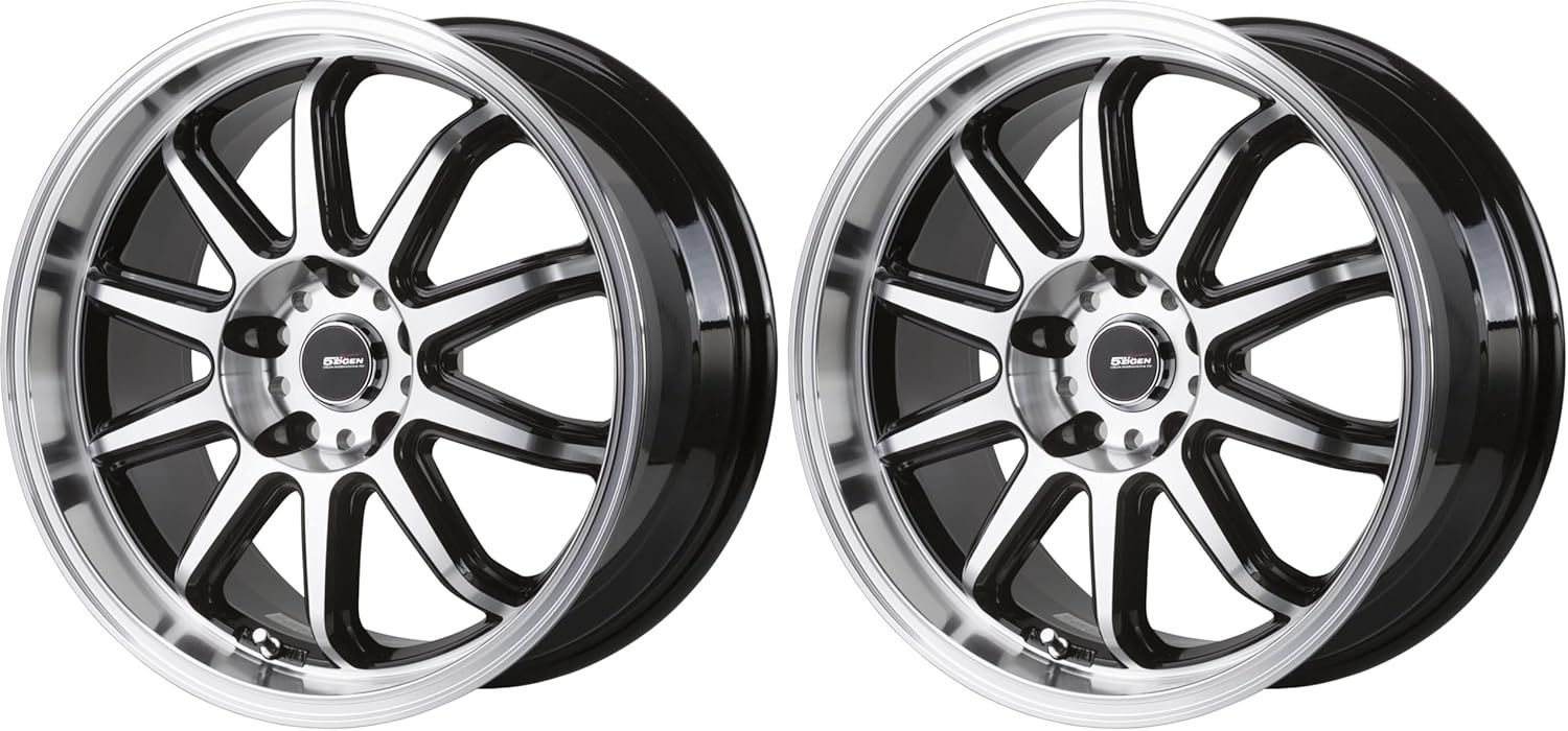 ブラックポリッシュアルミホイール（PCD100の5穴）